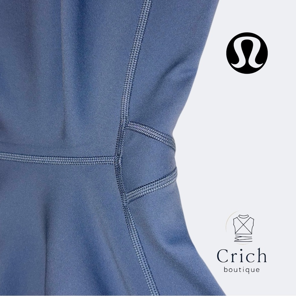 Lululemon Glow Up Blue Twill Tights (Leggings) SIZE 12 NWOT - Picture 4 of 5